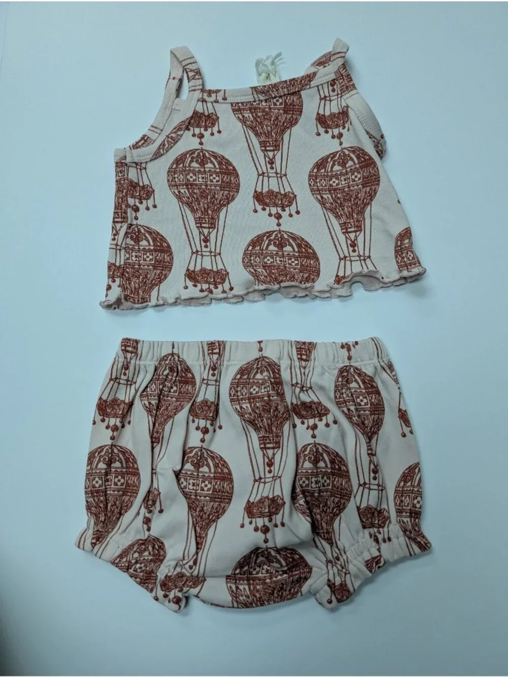 Kate Quinn Organic Cotton Hot Air Balloon Jade Tank & Bloomer Shorts Set 12-18